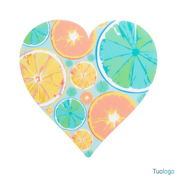 Sottobicchiere a forma di cuore in pvc