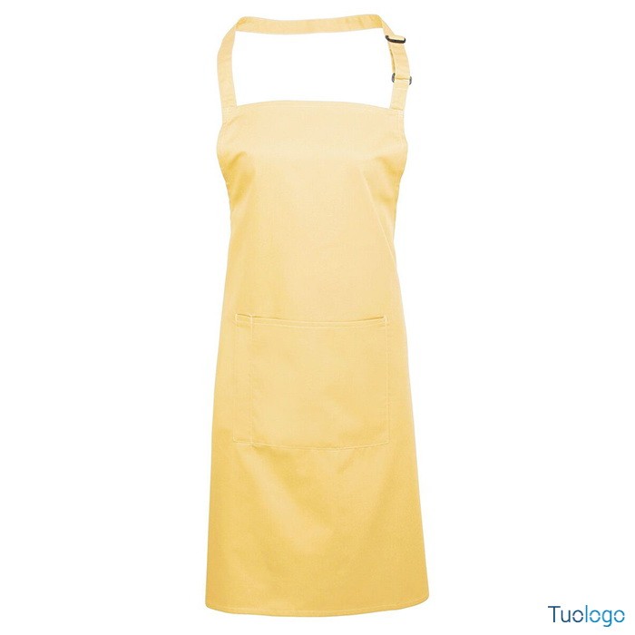 Grembiule verde oliva con pettorina e fibbia regolabile