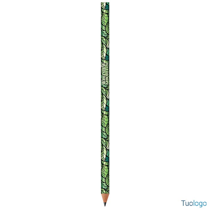 Matita con motivo in posizione verticale con logo westview su sfondo bianco