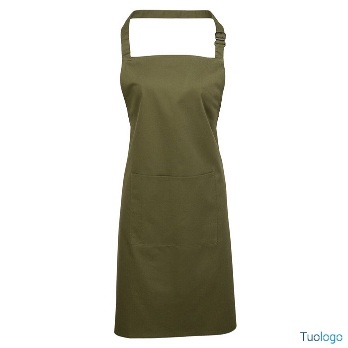 Grembiule rosso scarlatto con pettorina e fibbia regolabile