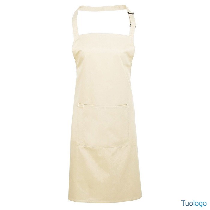 Grembiule grigio con pettorina e fibbia regolabile