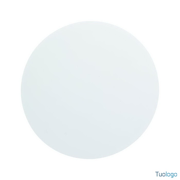 Sottobicchiere rotondo in pvc bianco