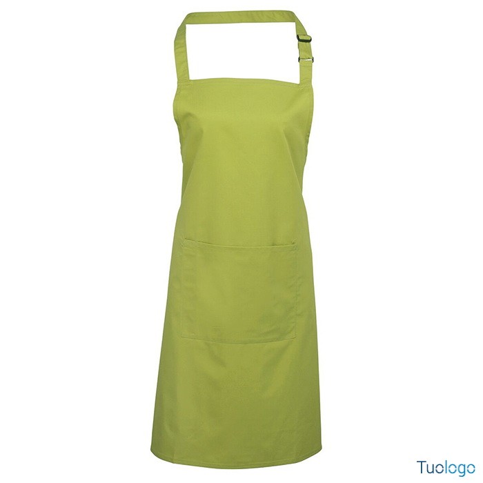 Grembiule rosa con pettorina e fibbia regolabile