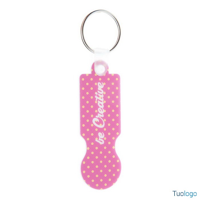 Portachiavi con gettone in plastica per carrello della spesa