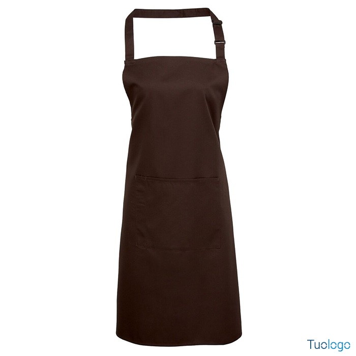 Grembiule grigio scuro con fibbia regolabile e pettorina