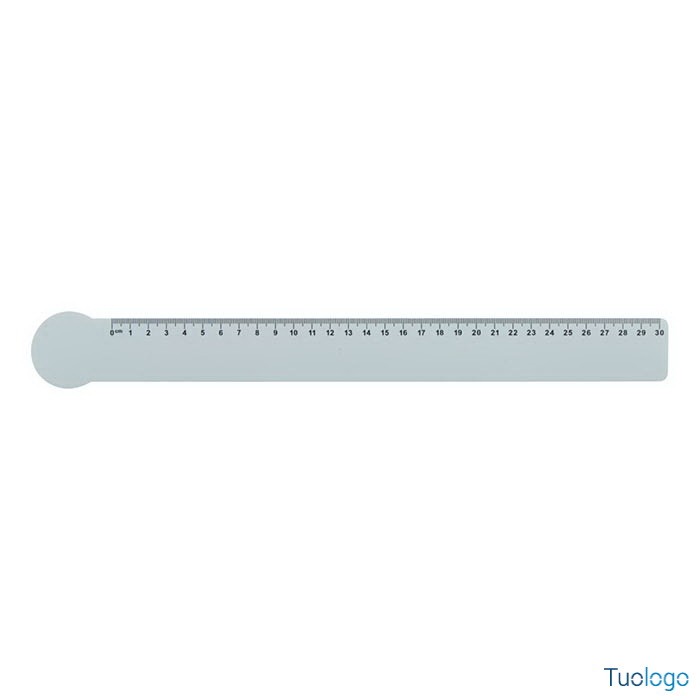 Righello in plastica grigia da trenta centimetri