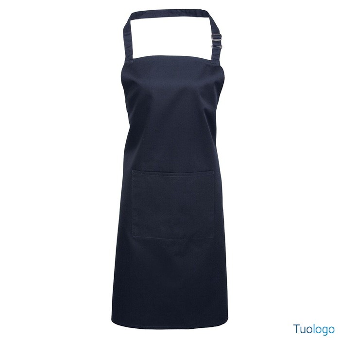 Grembiule grigio scuro con pettorina e fibbia regolabile