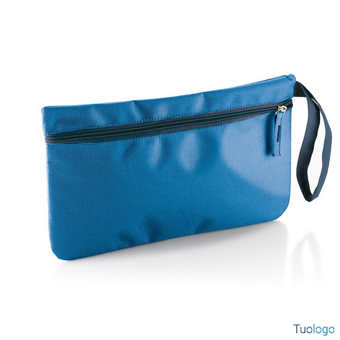 Porta documenti viaggio viola con chiusura zip