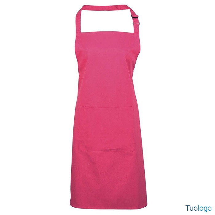 Grembiule blu con pettorina e fibbia regolabile