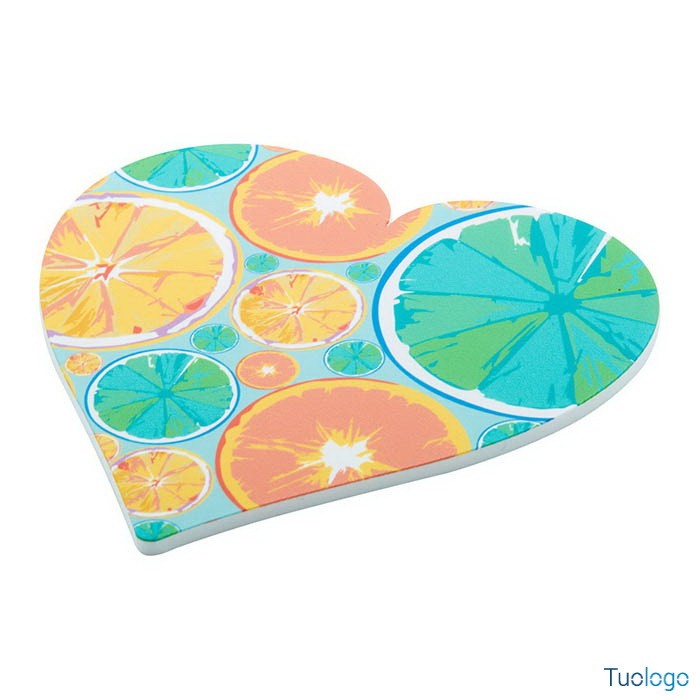 Sottobicchiere a forma di cuore in pvc