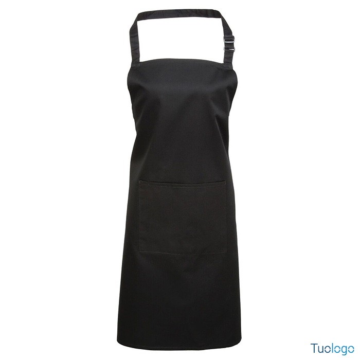 Grembiule verde bottiglia con pettorina e fibbia regolabile