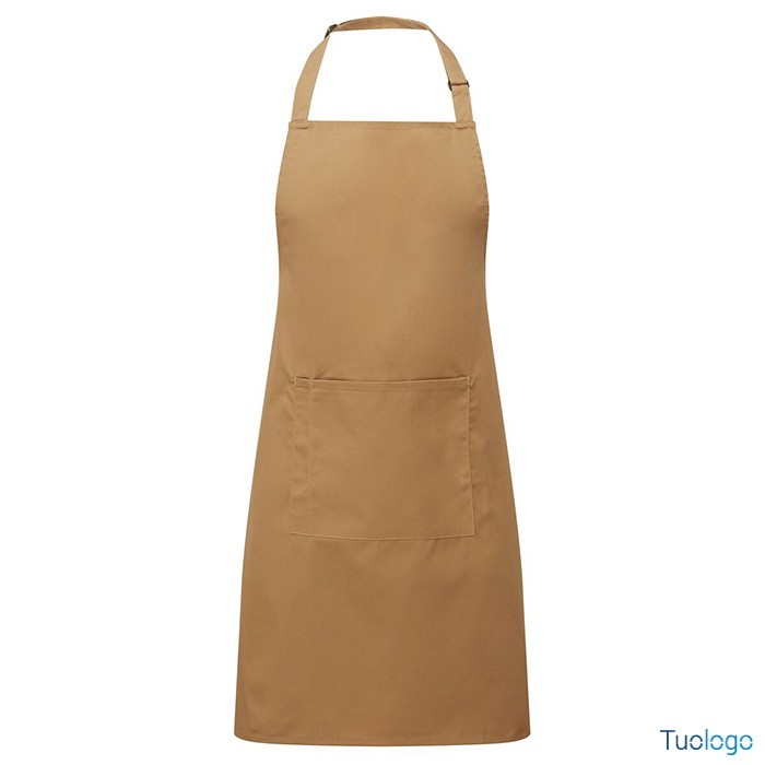 Grembiule salmone con pettorina e fibbia regolabile