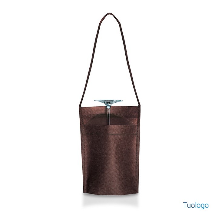 Tasca portabicchiere verde scura con tracolla