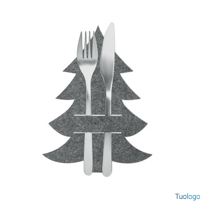 Porta posate verde con posate