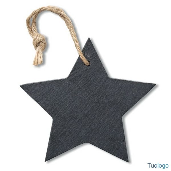 Decorazione natalizia a forma di stella con laccetto in corda