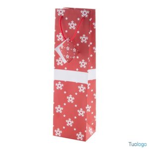 Shopper in carta natalizia Vino