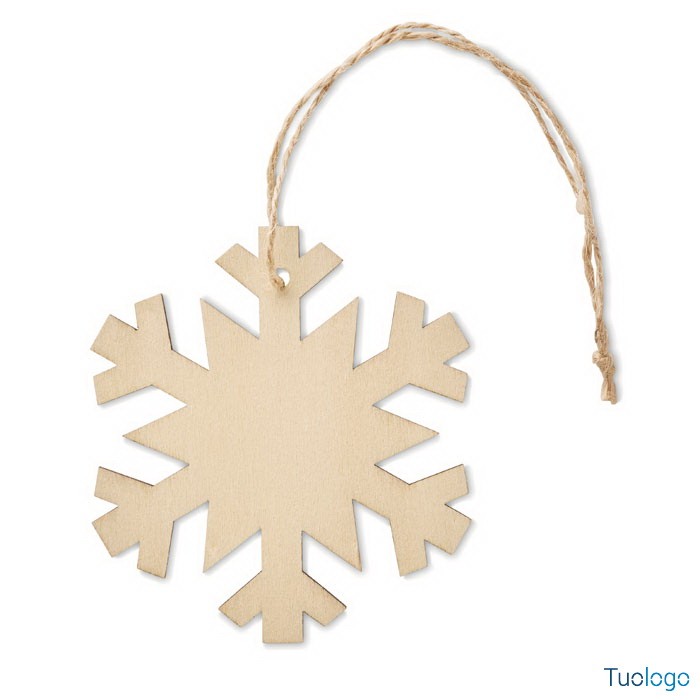 Decorazione natalizia a forma di fiocco di neve con cordino