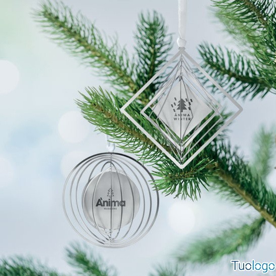 Due addobbi albero di natale, uno rotondo e l