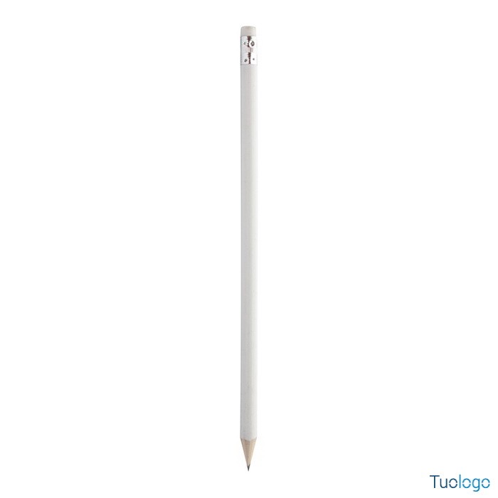 Matita rossa in legno con gommino bianco