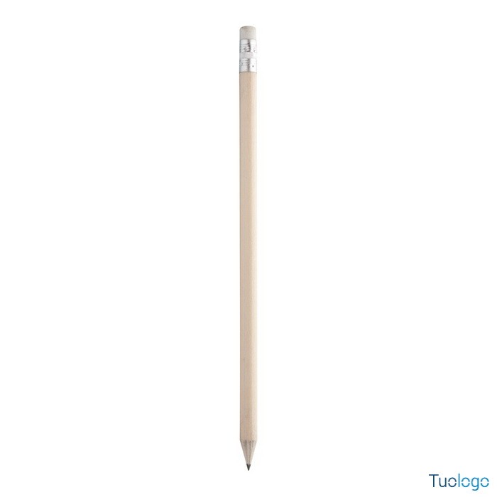 Due matita in plastica gialla e arancione con gommino bianco sopra un tavolo