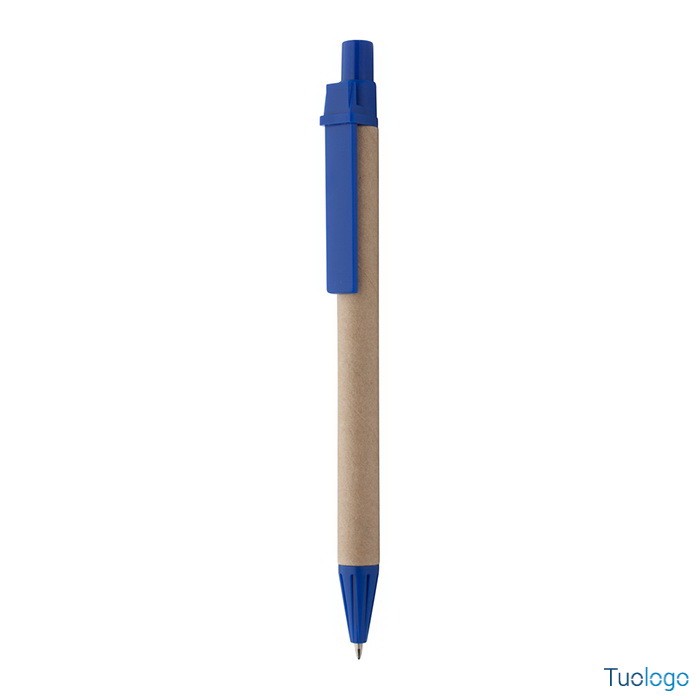 Penna a sfera verde in carta riciclata e plastica