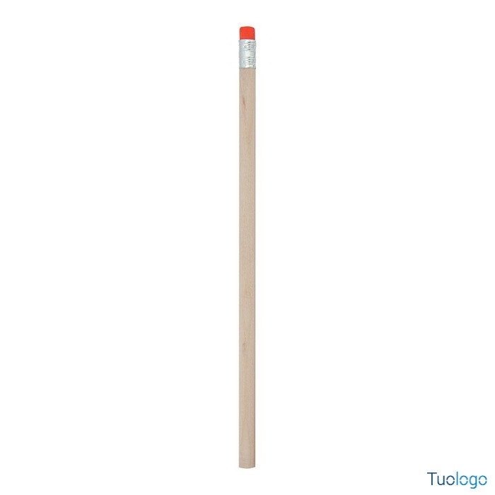 Matita in legno naturale con gommino rosa