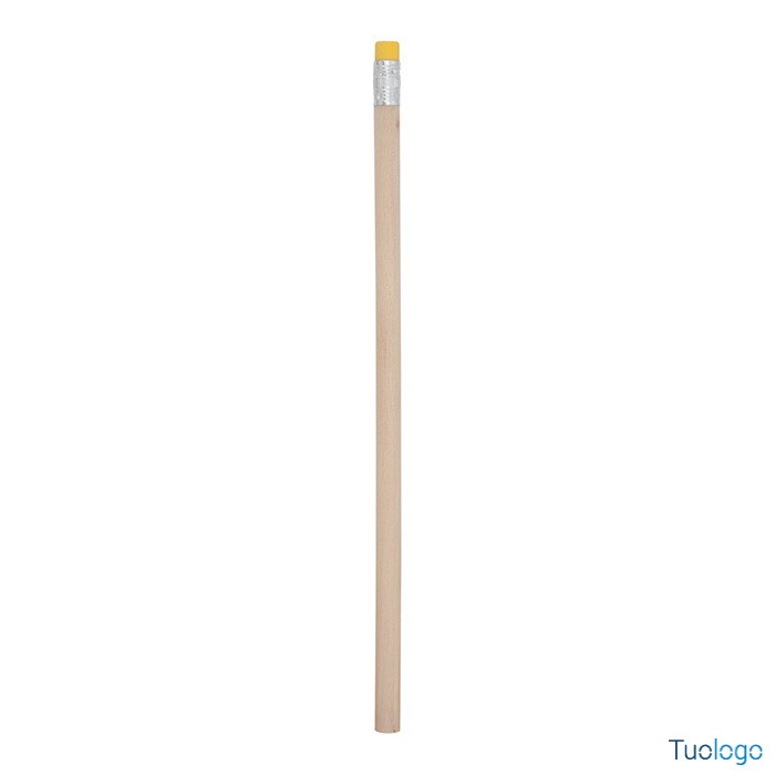 Matita in legno naturale con gommino azzurro