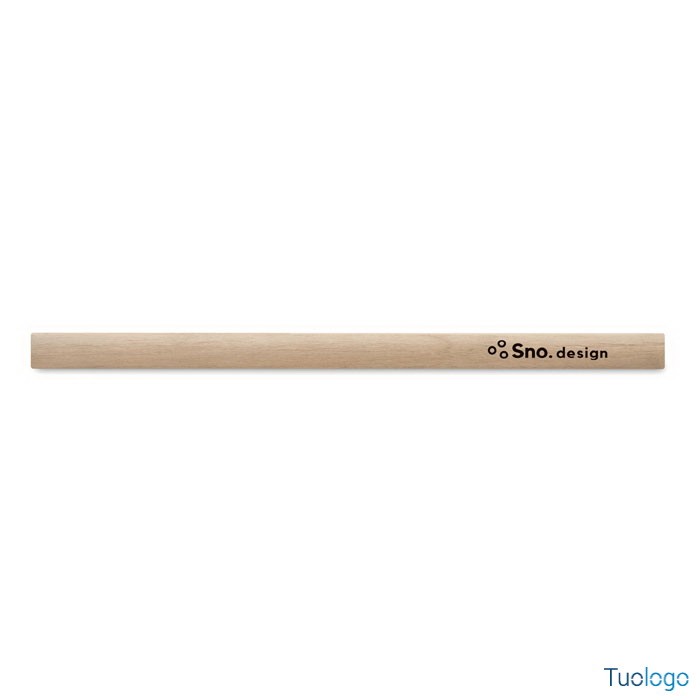 Matita rossa ovale con righello da quattordici centimetri