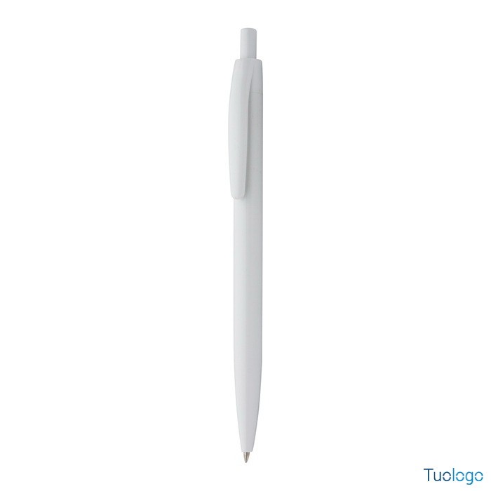 Penna a sfera in plastica gialla con clip piatta