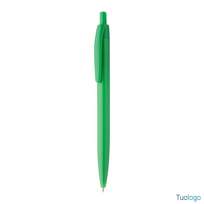 Penna a sfera in plastica nera con clip piatta