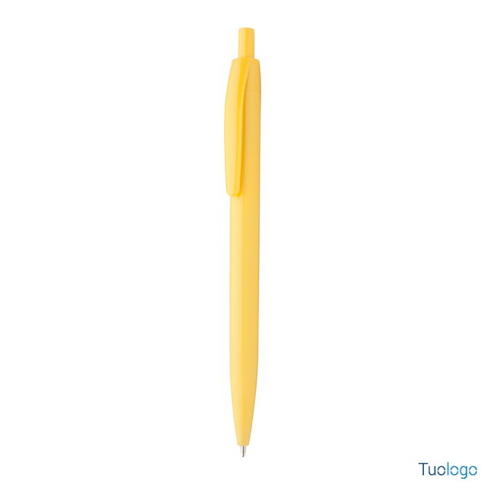 Penna a sfera in plastica arancione con clip piatta