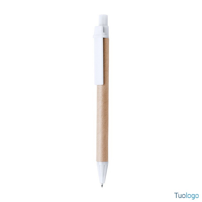 Penna a sfera rossa in carta riciclata e plastica