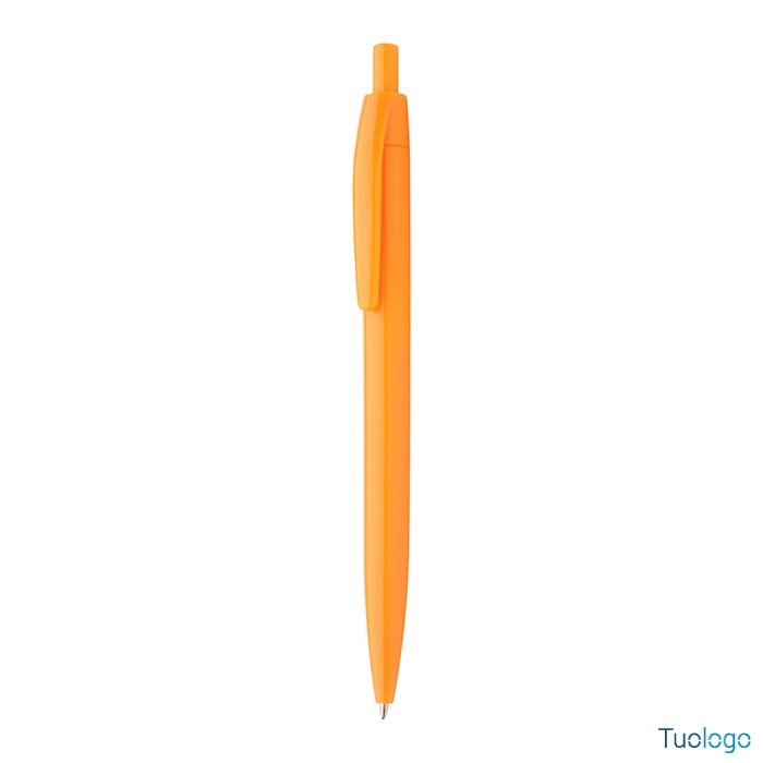 Penna a sfera in plastica rossa con clip piatta