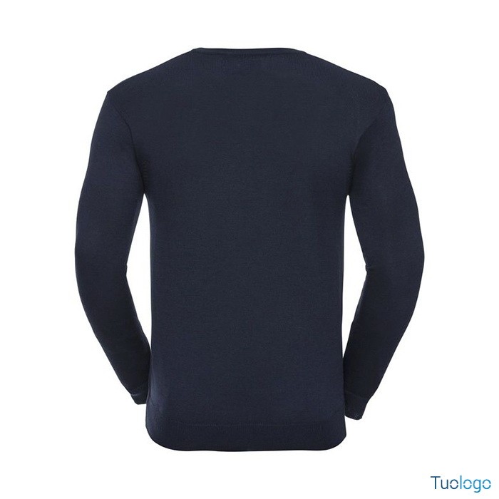 Maglioncino blu scuro su sfondo bianco