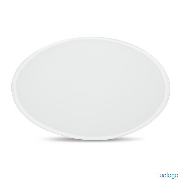 Frisbee bianco su sfondo bianco