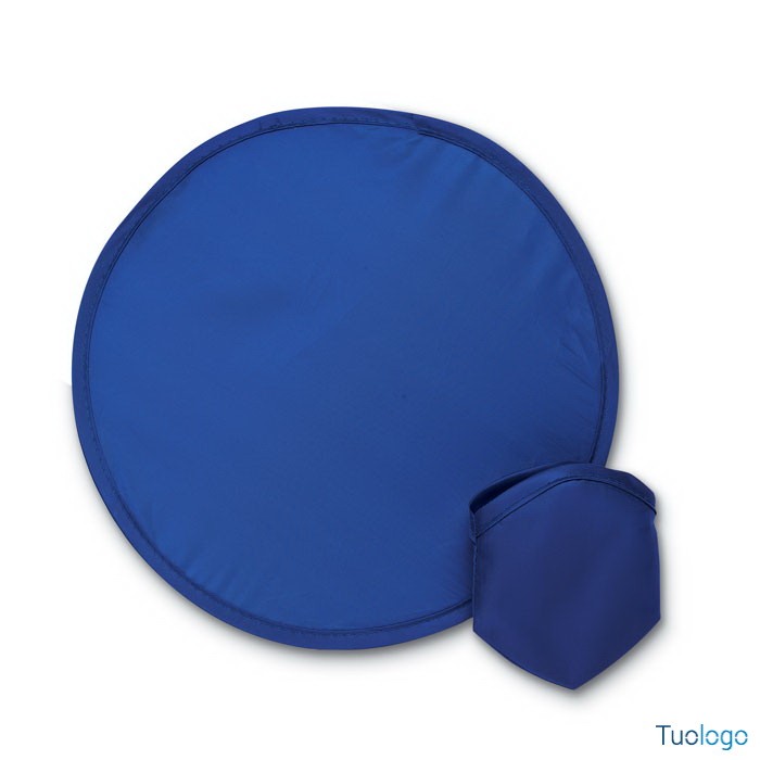 Frisbee blu in nylon con custodia