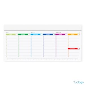 Slim planning sett da tavolo multicolor