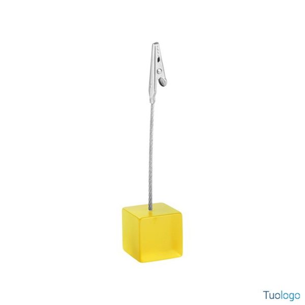 Clip portamemo con base in plastica bianca