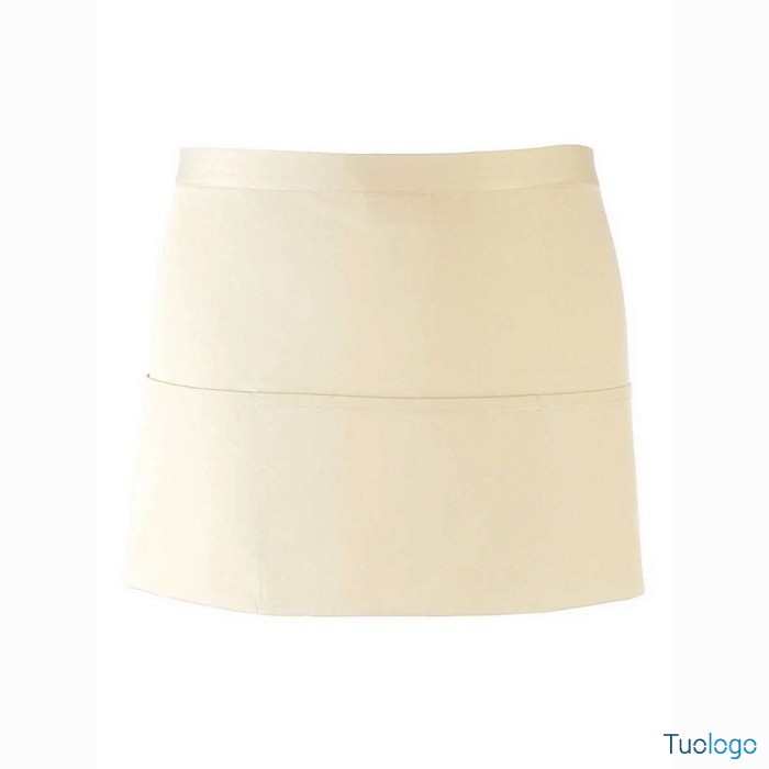 Grembiule fucsia corto in stile bar con tre tasche frontali