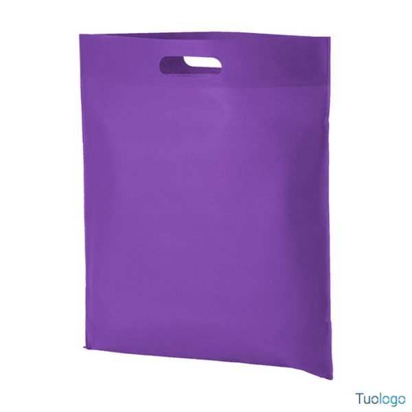 Shopper in tnt giallo con manico a fagiolo