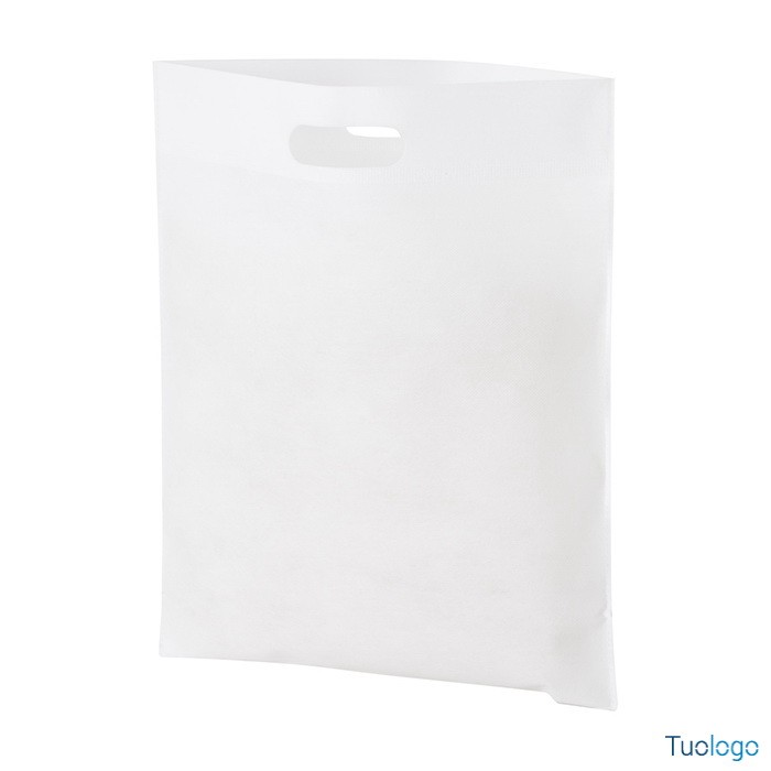 Shopper in tnt rosso con manico a fagiolo