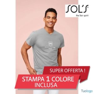 T-shirt uomo scollo V Victory