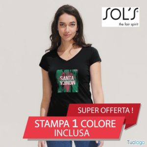 T-shirt donna scollo V Victory