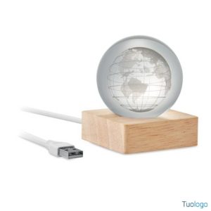 Globo di vetro con luce Colon