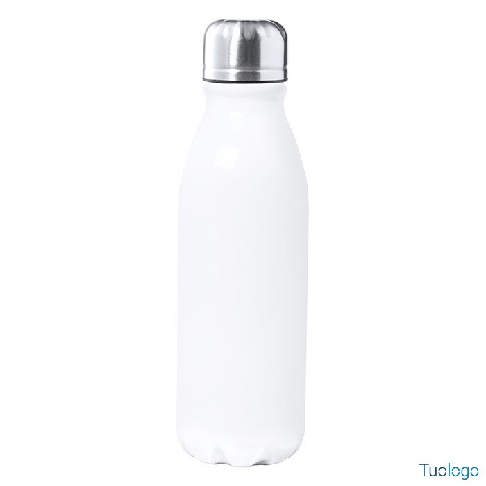 Bottiglia in alluminio blu con tappo