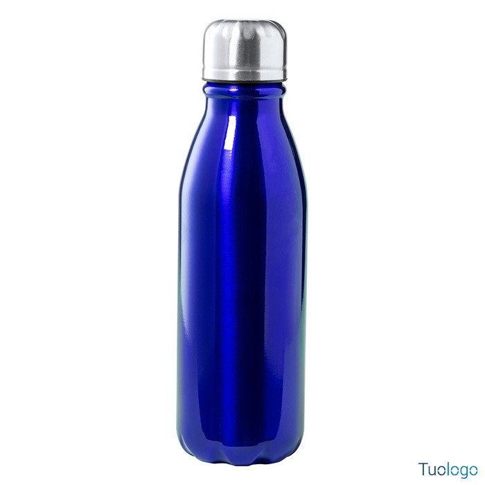 Bottiglia in alluminio verde con tappo