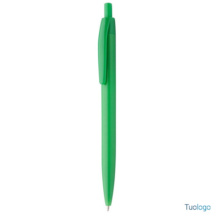 Penna a sfera in plastica nera con clip piatta