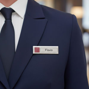 Badge in metallo Master