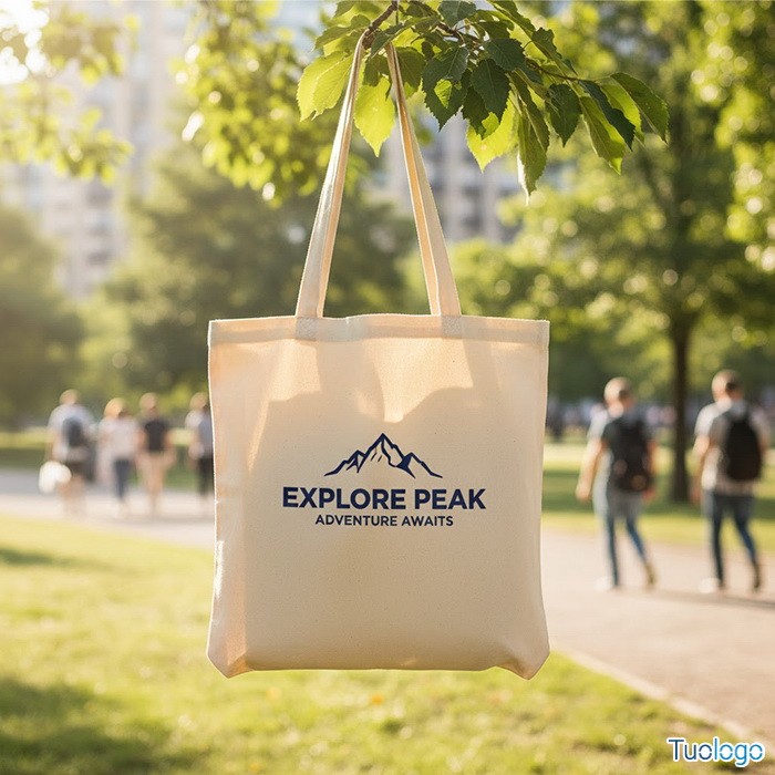 Shopper bianca in cotone naturale