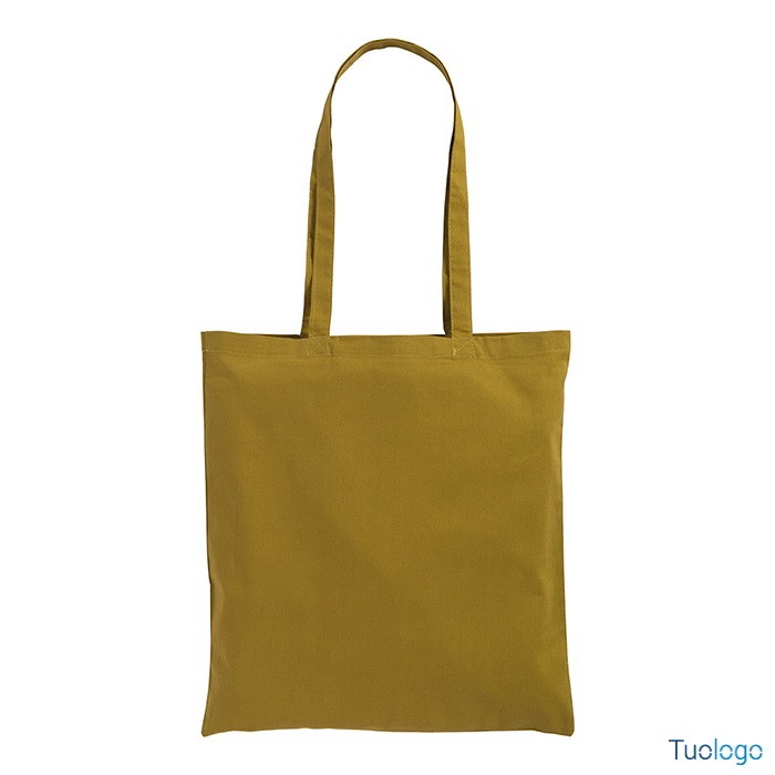 Shopper in cotone rosa con manici lunghi